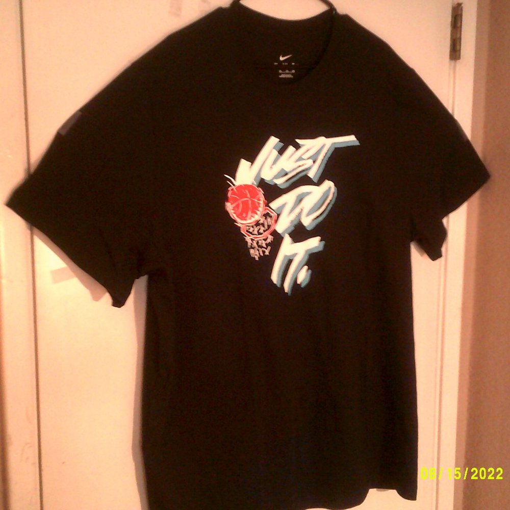 NEW NIKE BASKETBALL "JDI Basketball B-Ball Tee" MEN'S BLACK WHITE T-SHIRT 2XL - Picture 4 of 6